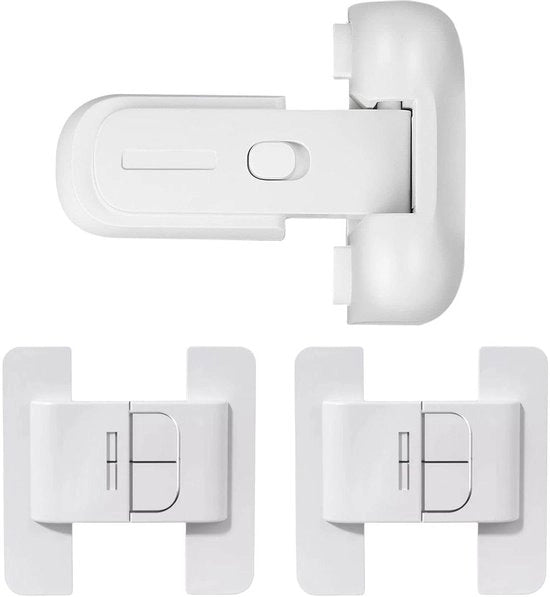 1 pezzo di chiusura frigorifero, 2 pezzi di chiusura frigorifero, chiusura per bambini per frigorifero, sostituzione di guarnizione frigorifero, chiusura per bambini per finestre, clip di sicurezza per porta contro l'ingombro