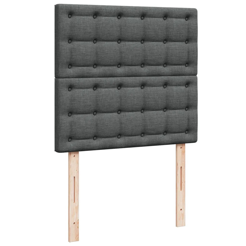Giroletto a Molle con Materasso Grigio Scuro 80x200 cm Tessuto 3291122