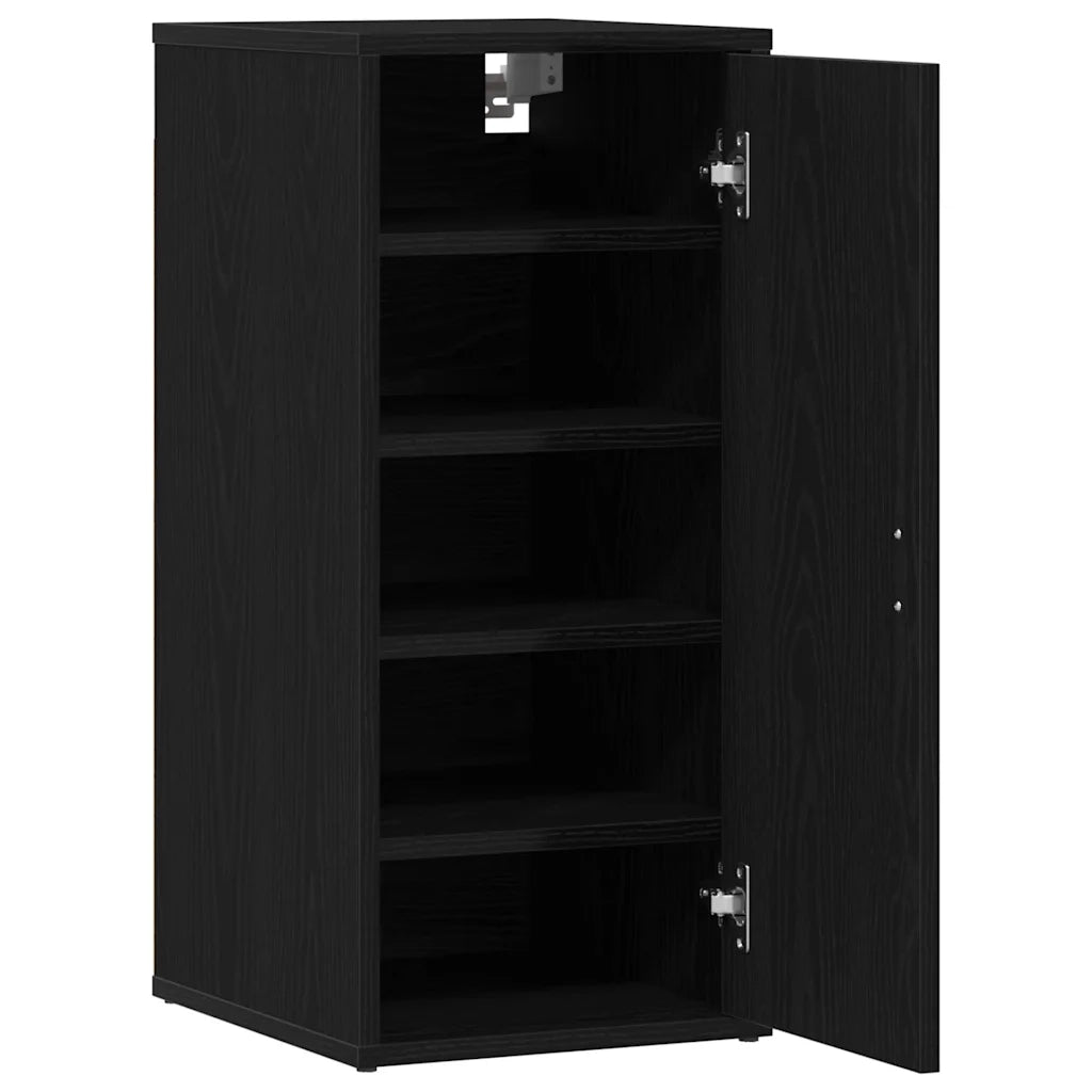 Scarpiera | Mobile per scarpe Rovere Rovere Nero 32x35x70 cm in Legno Multistrato