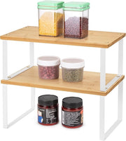 Organizzatori per armadi a muro della cucina - Schede di archiviazione espandibili per spezie, piatti e set di bicchieri (Set da 2)