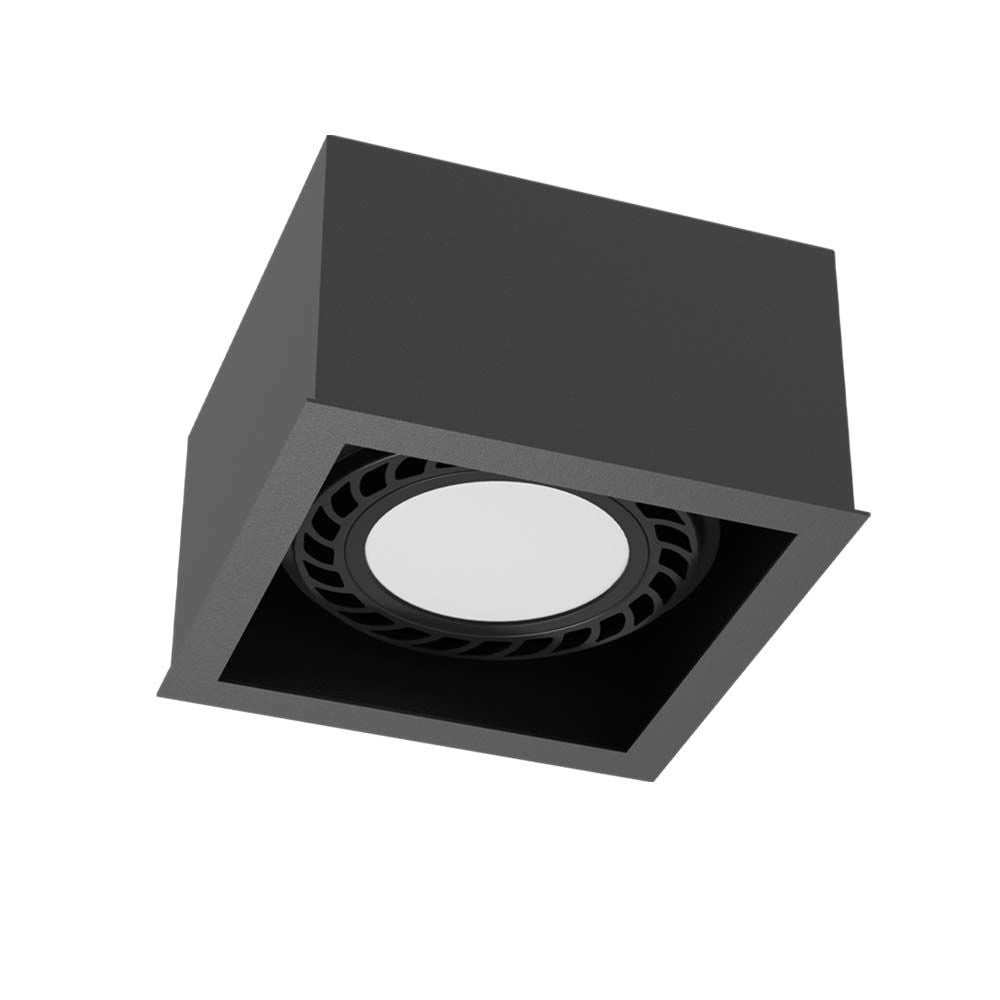 Faretto incasso soffitto quadrato nero GU10 18W CAGE Brosline