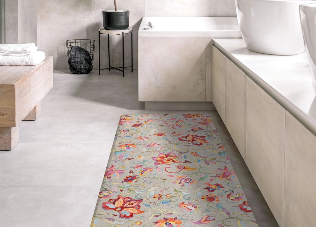 Tappeto Cucina Antiscivolo Stampa Digitale Emozioni Fantasia Paisley By Suardi - 58x280 - Paisley