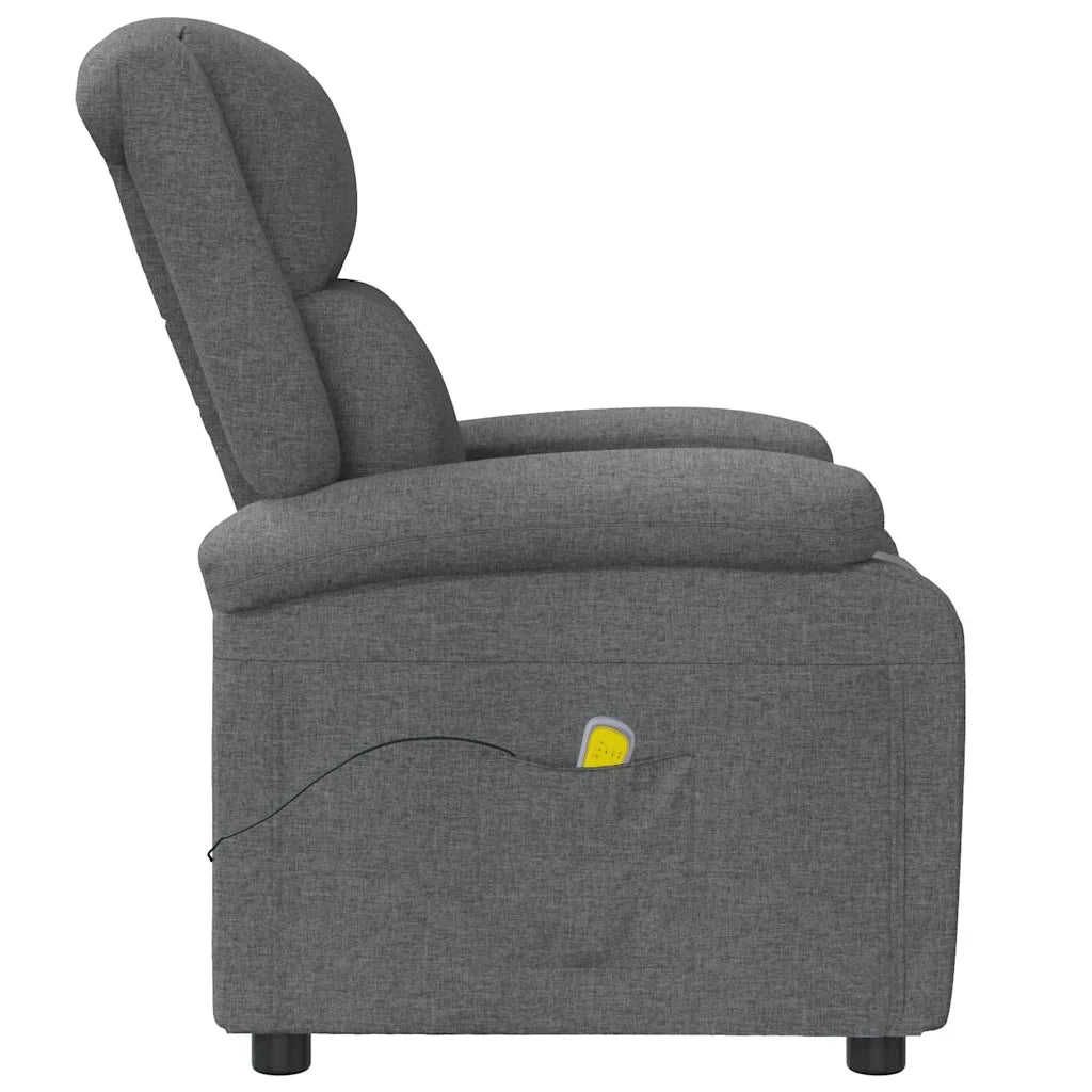 Poltrona Massaggiante Grigio Scuro in Tessuto 348448