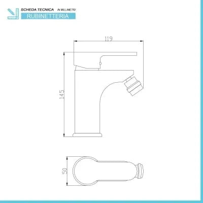 Set miscelatori nero opaco lavabo bidet e doccia incasso con deviatore Paco