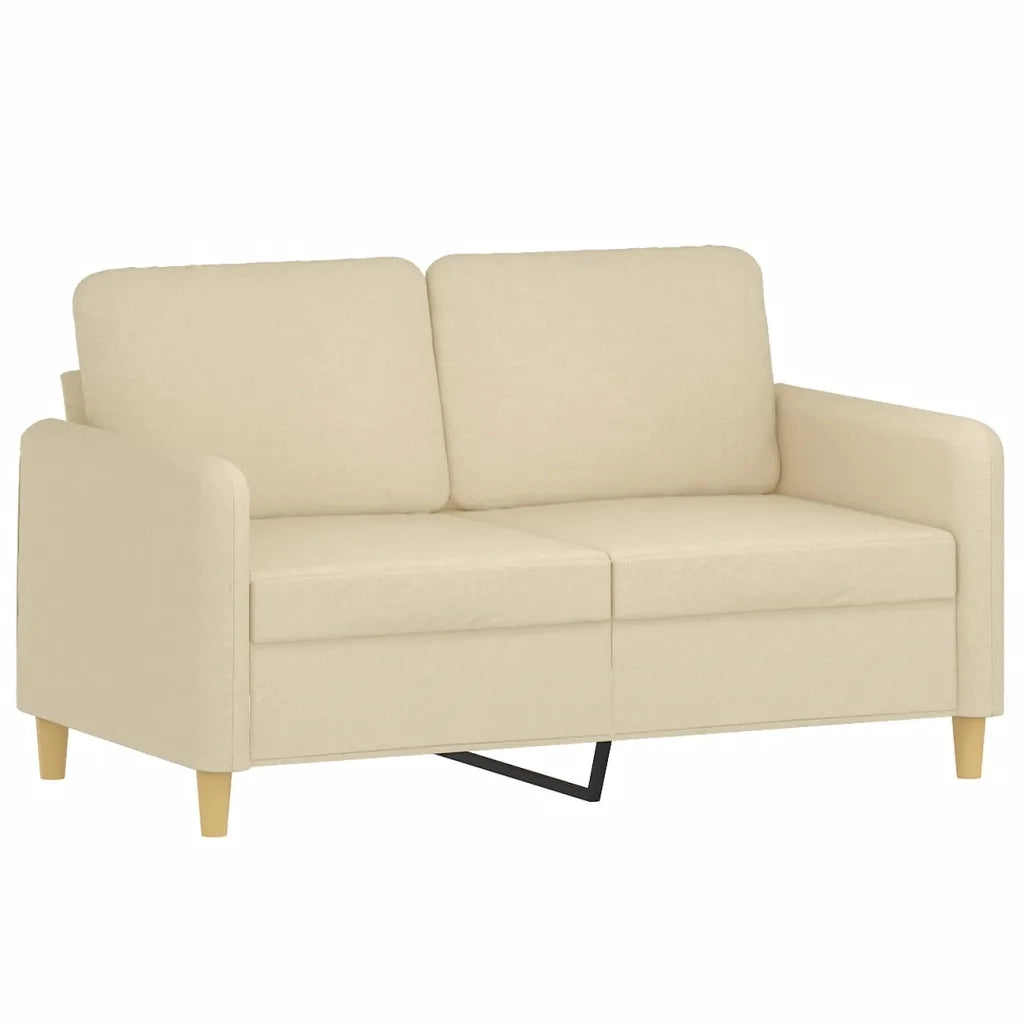 Set Divani 3 pz con Cuscini Crema in Tessuto 3202072