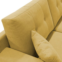 Danish Divano moderno in tessuto morbido impermeabile T02 166 cm giallo