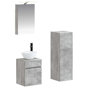 Set di mobili per il bagno 4 pcs Grigio Cemento 3407458