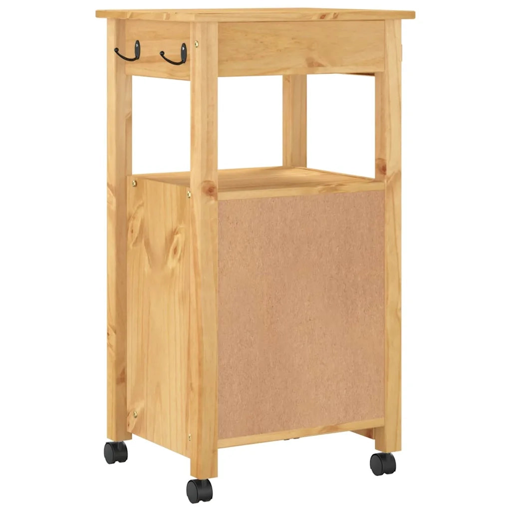 Carrello da Cucina-Scaffale per Cucina MONZA 48x40x88,5 cm in Legno Massello di Pino 445063