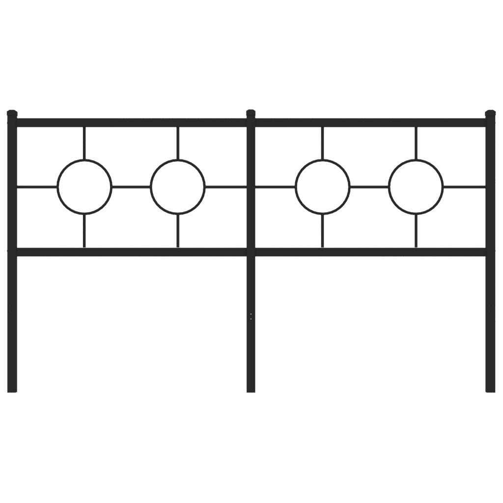 Testiera di Ricambio in Metallo Nero 160 cm 376261