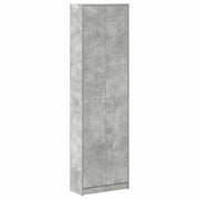 Mobiletto moderno con pratico spazio di archiviazione 55 x 25 x 189 cm stile minimalista legno ingegnerizzato grigio cemento 02_0055918