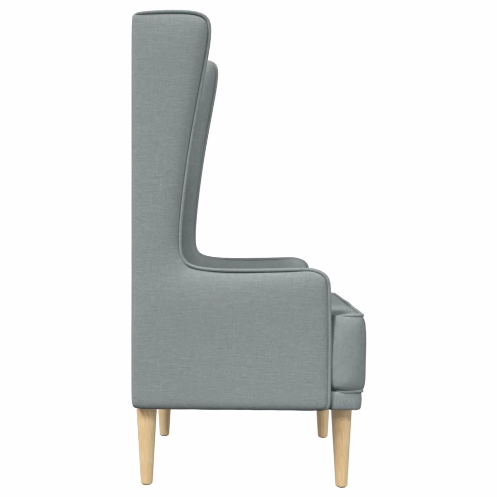 Sedia a schienale alto trapuntata a bottoni Grigio Chiaro 42042479
