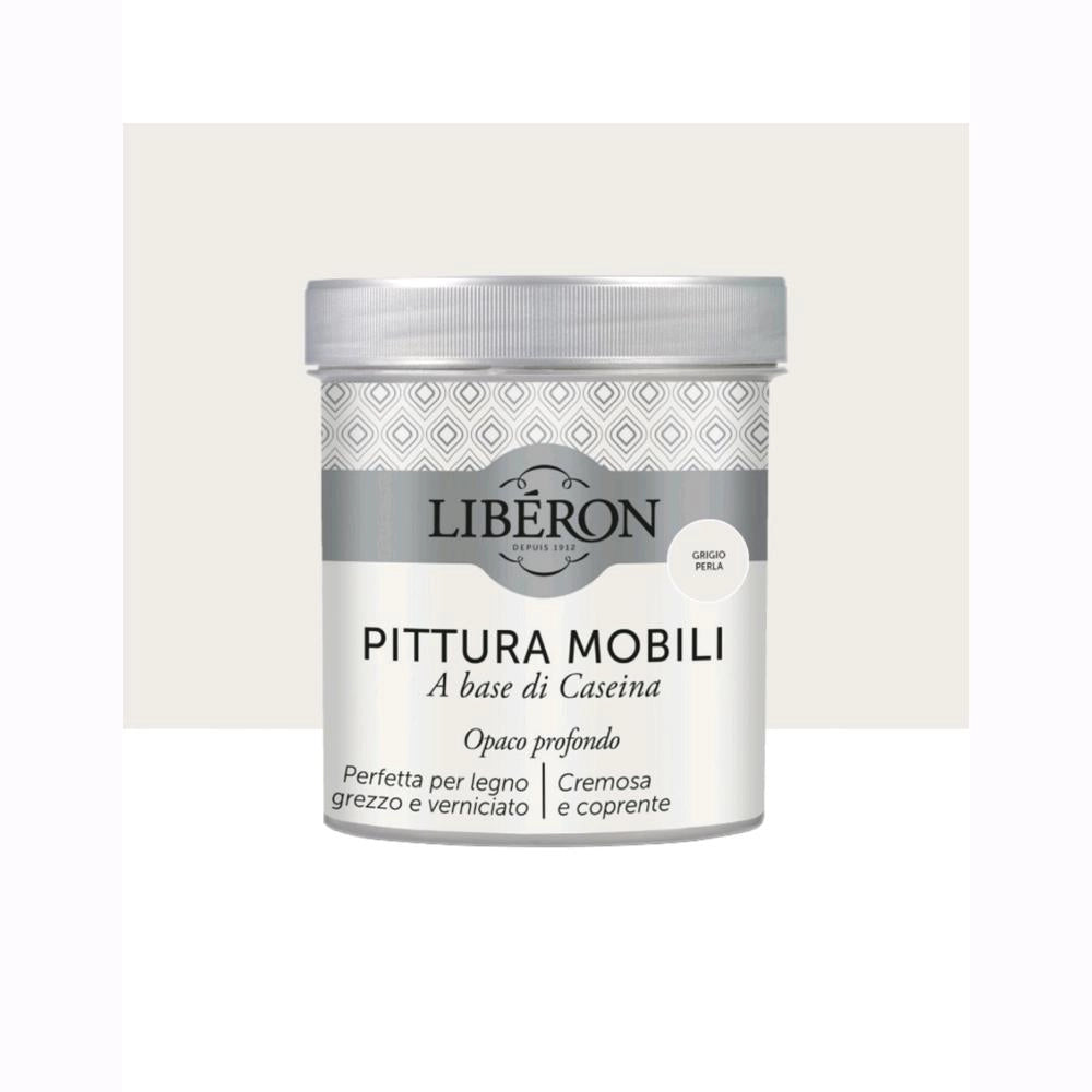 Liberon Pittura Vernice per Mobili alla Caseina Colore Grigio Perla 500 ml