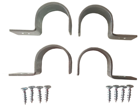 Kit 4 Staffe Omega X Fissaggio Tutori Ø 3,5 Cm Zb