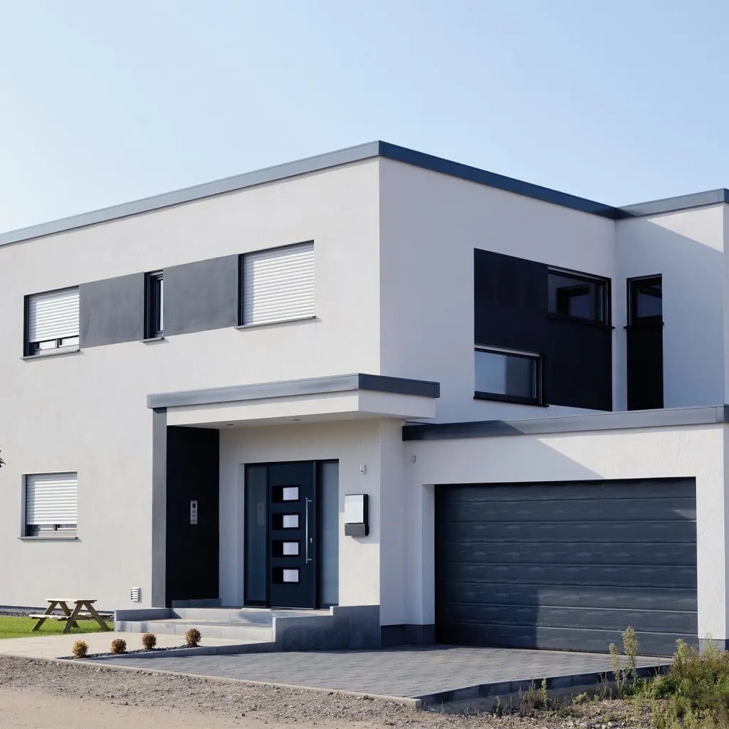 Porta Ingresso Antracite 100x200 cm in Alluminio e PVCcod mxl 70046