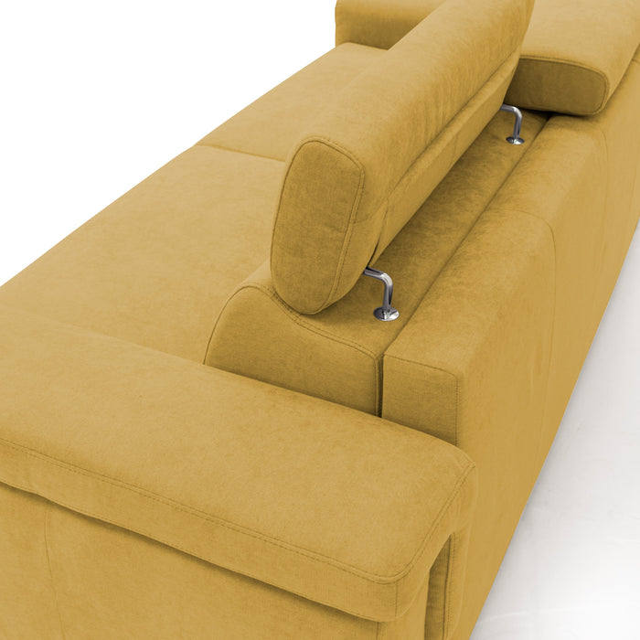 Giunone Divano letto mat. H18 200 cm (mat. 120x197 cm) giallo
