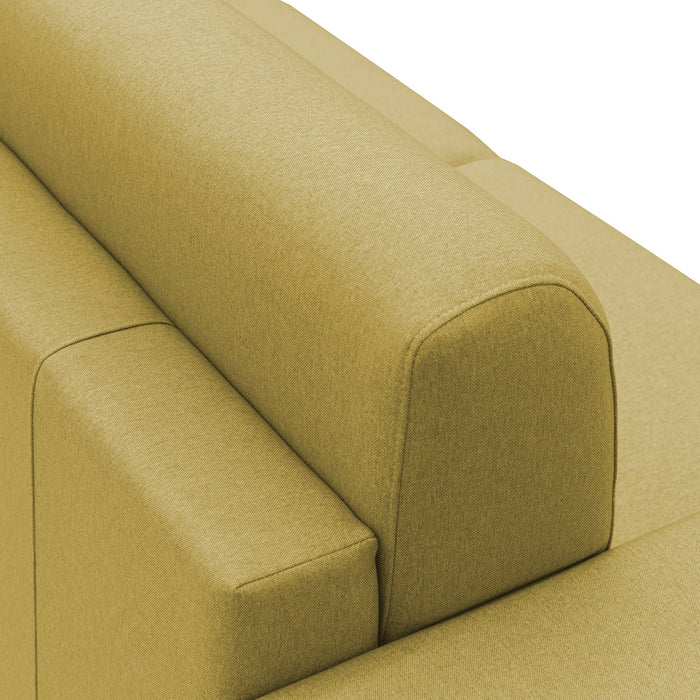 Chris Divano letto angolare 5 posti in tessuto impermeabile T13 248 cm Sinistro (mat. 120x197) giallo