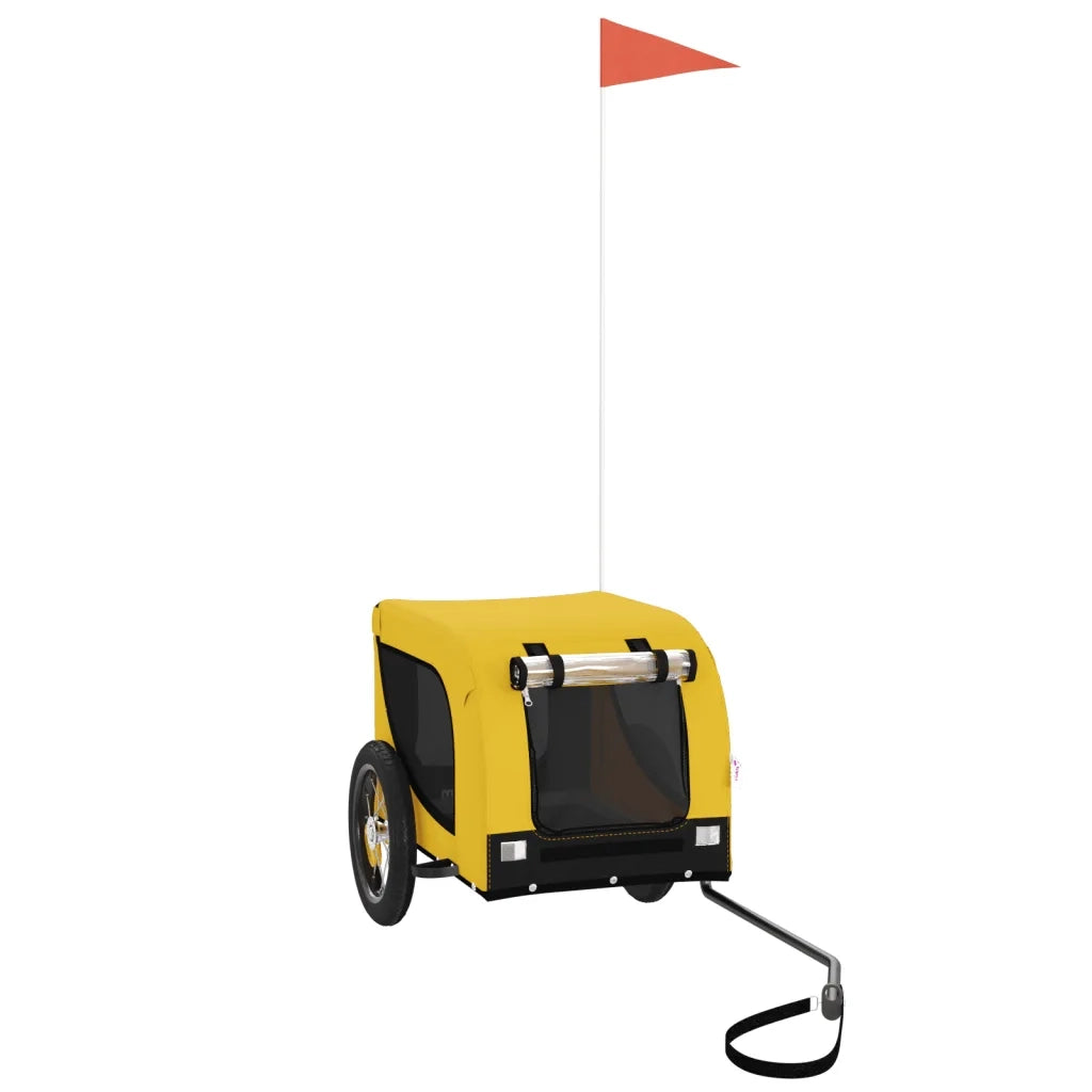 Rimorchio da Bici per Animali Giallo e Nero Oxford e Ferro CFW6952356