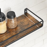 Mensole da parete rustiche VALORA per soggiorno, ufficio, set di 2 LWS441B01