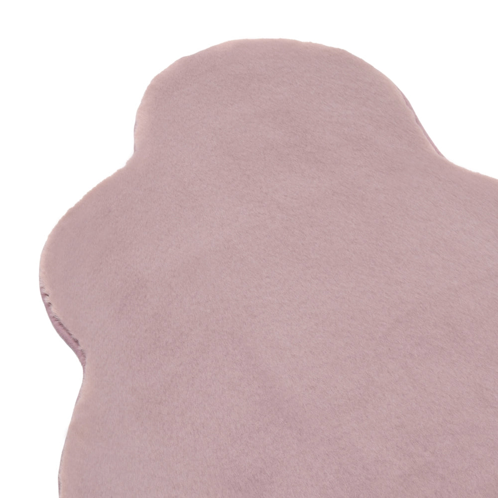 Tappeto Irregolare Viola Chiaro in Finta Pelliccia 80 x 120 cm a Pelo Lungo per Soggiorno con Retro in Poliestere Stile Moderno