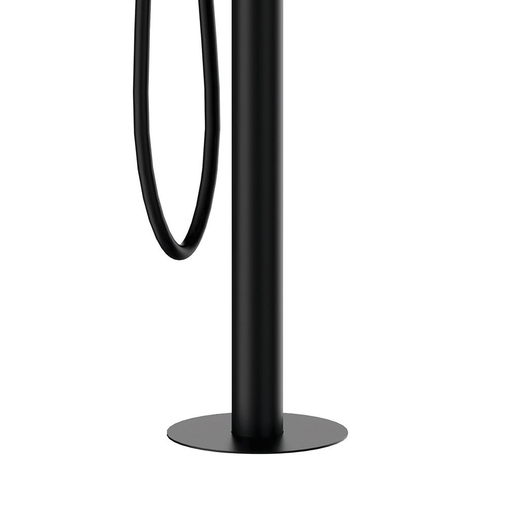 Miscelatore bordo vasca da pavimento nero opaco serie X Style