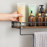 Mensole da parete rustiche VALORA per soggiorno, ufficio, set di 2 LWS441B01