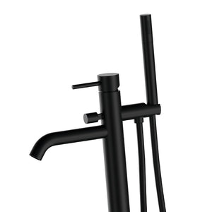 Miscelatore bordo vasca da pavimento nero opaco serie X Style