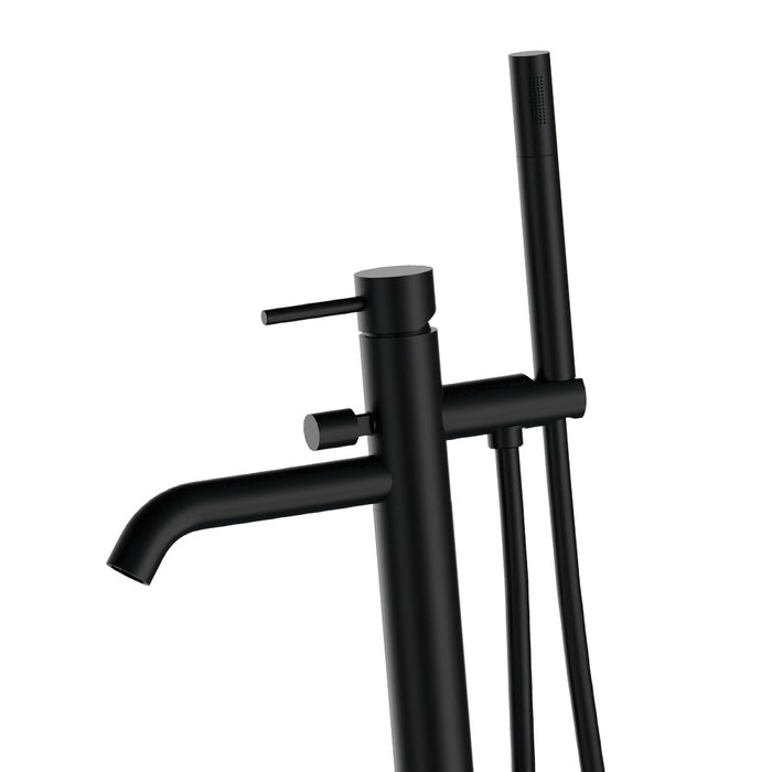 Miscelatore bordo vasca da pavimento nero opaco serie X Style