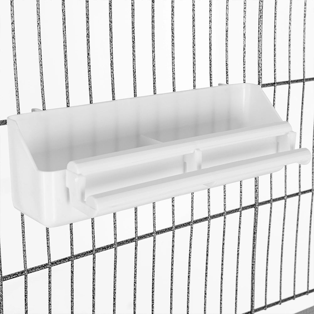Gabbia Voliera Uccelli con Ruote Grande Pappagalli in Ferro 135x78x52 Nero