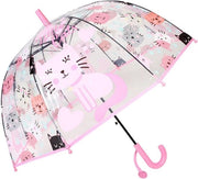 Parasole per Bambini | Cupola a Bolle Transparente | Uomo Donna | Manubrio Facile da Afferrare | 8 Righe | Impermeabile al Vento | Protezione contro Pioggia e Vento | Accessorio per la Pioggia per Bambini | Meteo Pioggero | Attrezzatura da Esterno