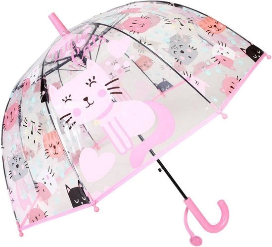 Parasole per Bambini | Cupola a Bolle Transparente | Uomo Donna | Manubrio Facile da Afferrare | 8 Righe | Impermeabile al Vento | Protezione contro Pioggia e Vento | Accessorio per la Pioggia per Bambini | Meteo Pioggero | Attrezzatura da Esterno