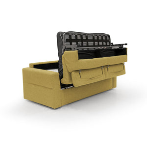 Avalon Divano letto con materasso H18 180 cm (mat. 120x197 cm) giallo