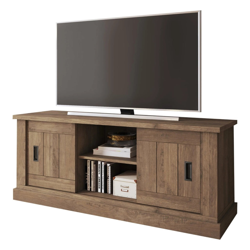 Mesola, Mobile Porta tv un Ripiano, 45x46x60h cm Marrone Noce