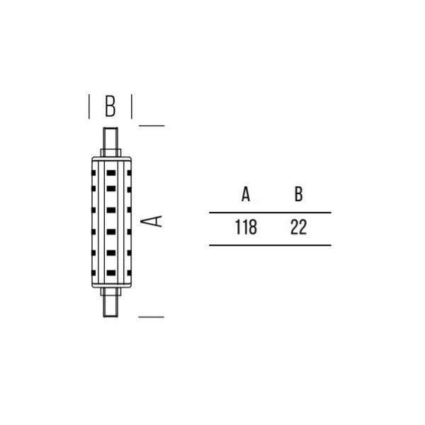 R7S LAMPADINA LINEARE A LED 10,7W LUCE CALDA 3000K BOT LIGHTING