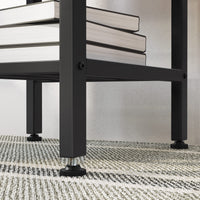 Tavolo da bar rustico VALORA con struttura in acciaio e poggiapiedi LBT013B01