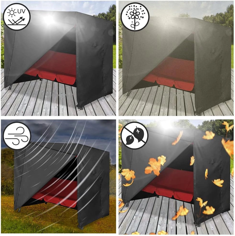 Copertura per Mobili Giardino 185 x 117 x 150 cm Telo Protettivo Cantina Garage Antracite