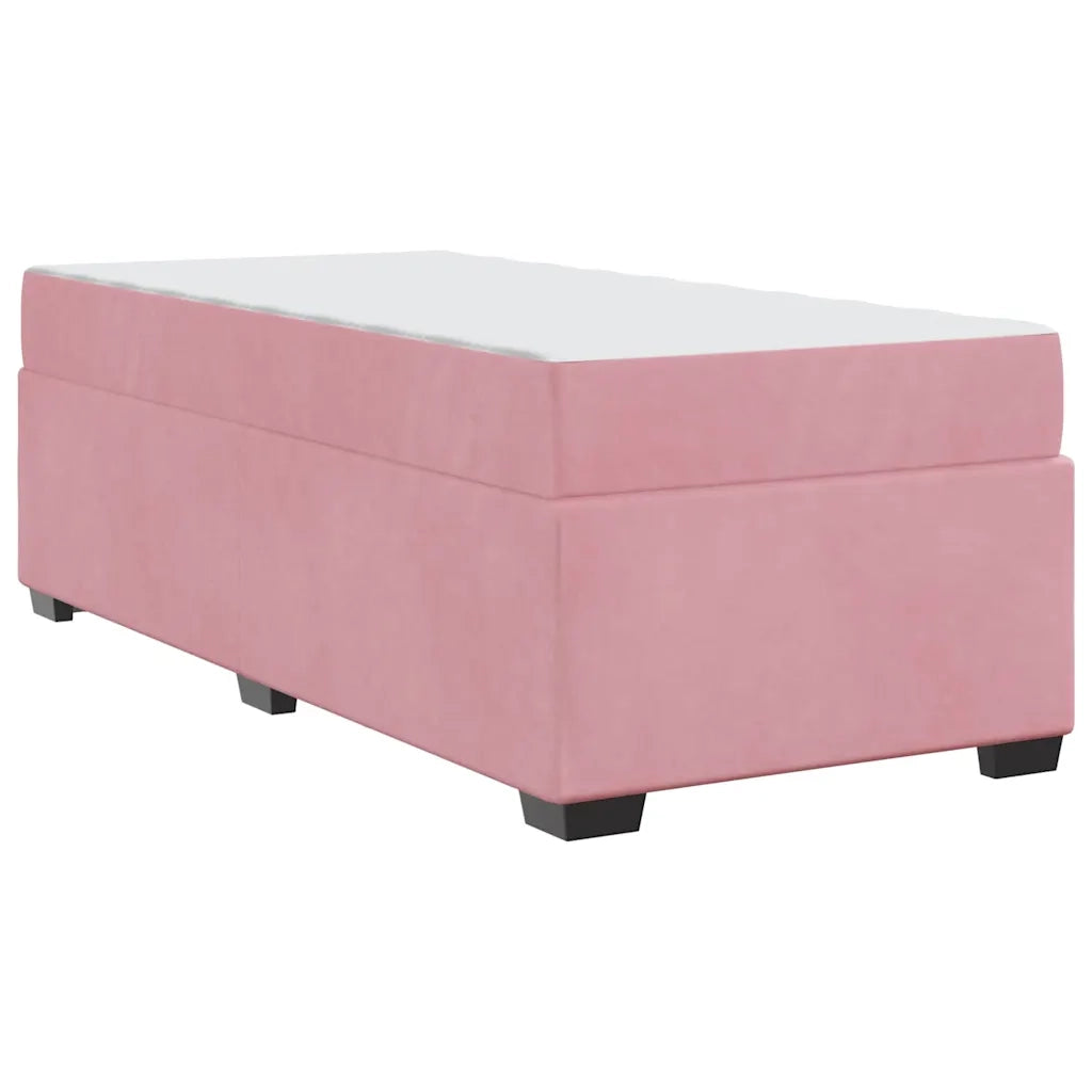 Struttura del letto con materasso Rosa 90 x 200 cm Tessuto