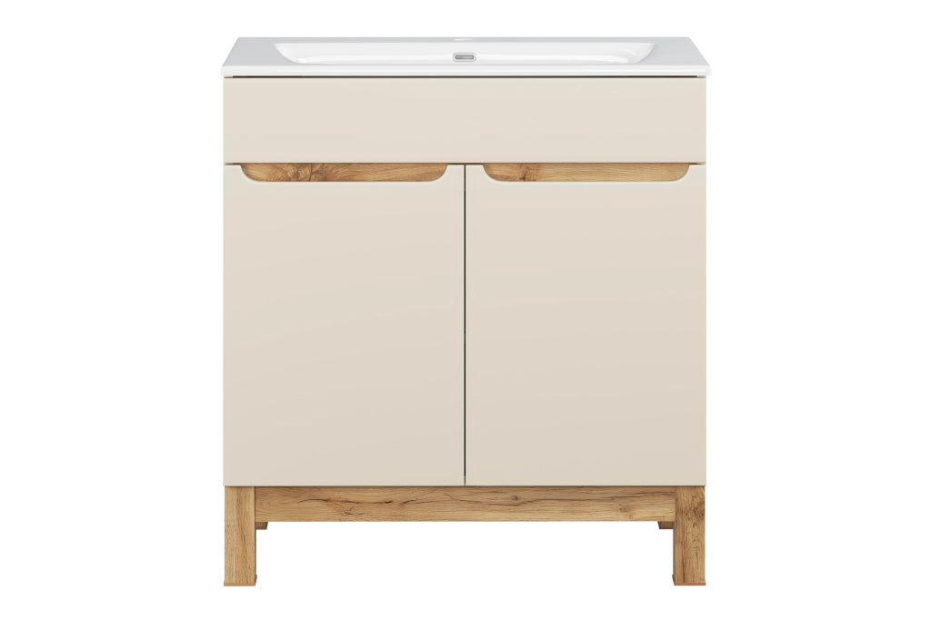 Set mobili bagno 80 cm con lavabo per mobile SKY Bali Cashmere 80 x 1401 x 46 cm