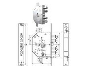 SERRATURA TRIPL. APPLIC. C/SCR. CIL. EU. A INGRAN. BLIND. 2155 PE GEAR- - mm.60 DX (2155G-01) - 1 pezzi CR
