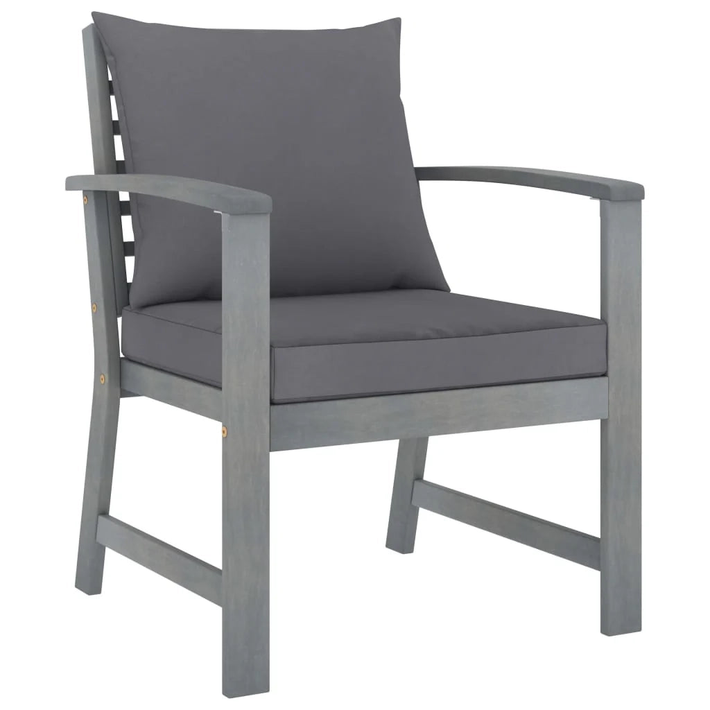 Set di mobili da giardino mobili da esterno 5 pezzi con cuscini legno massello di acacia grigio 02_0016292