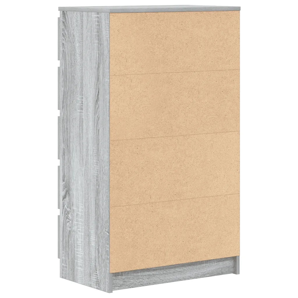 Cassettiera Grigio Sonoma 60x36x103 cm in Legno Multistrato