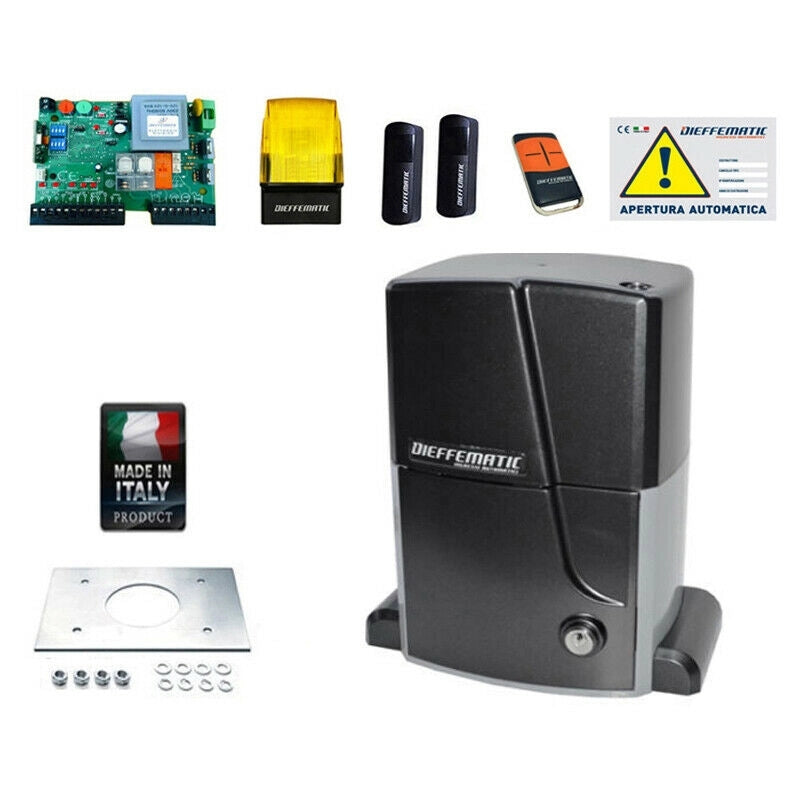 KIT AUTOMAZIONE CANCELLO SCORREVOLE 230V 2000 KG AUTOMATICO ELETTRICO K20