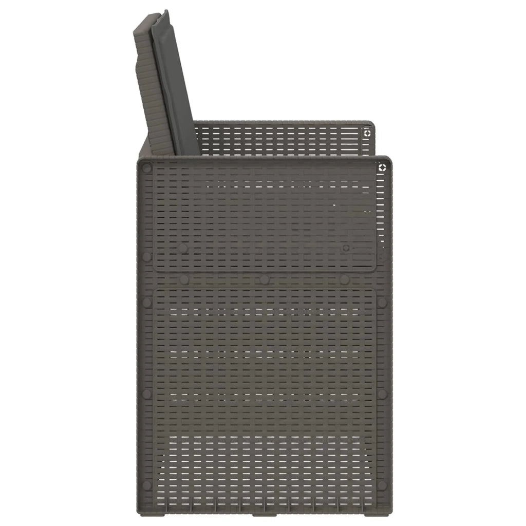 Sedie da pranzo da giardino 2 pcs Grigio chiaro e Antracite PP