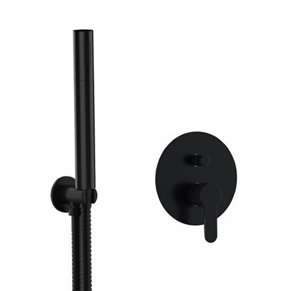 Set doccia minimal completo a incasso nero opaco - Serie Winner