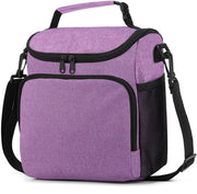 Borsa termica da 10L per uomo e donna con 5 tasche, con cinturino regolabile e imbottitura, zaino per picnic, spiaggia, lavoro, scuola.