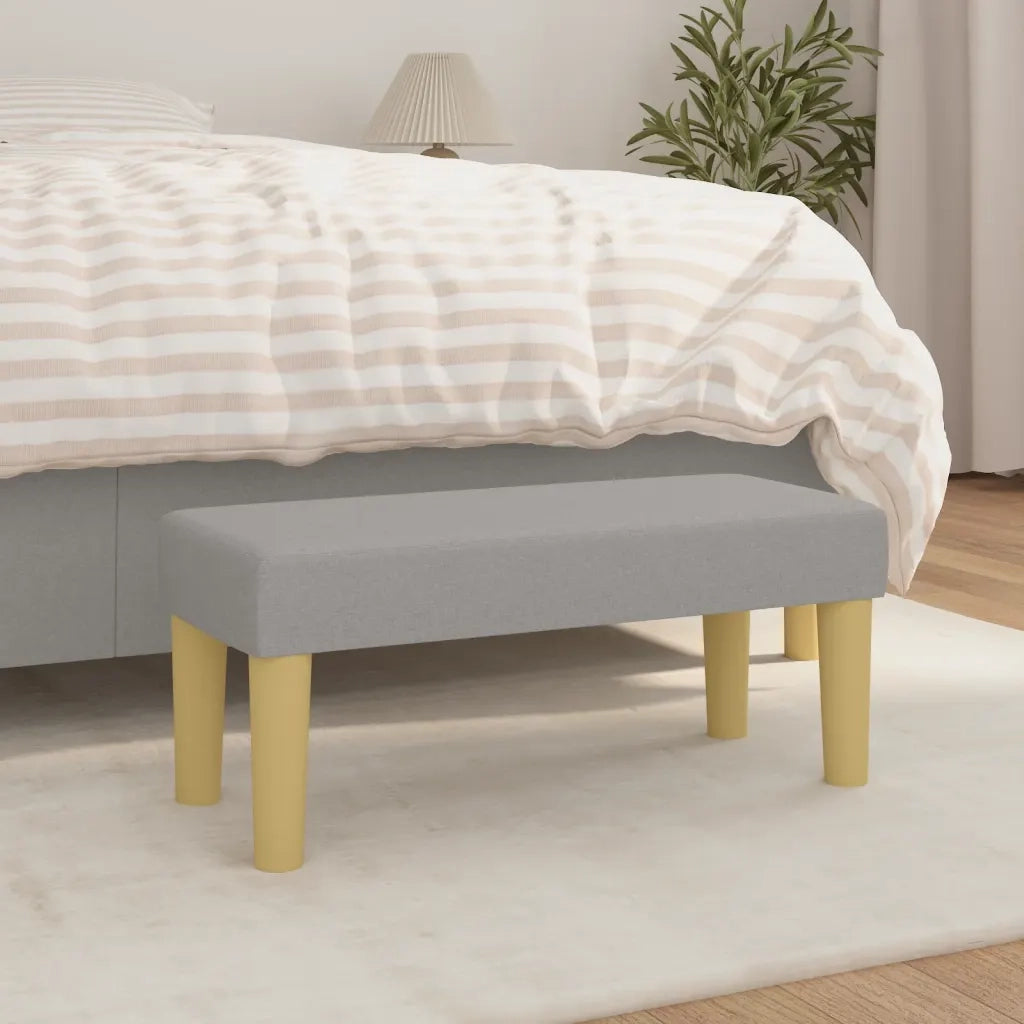 Panca Grigio Chiaro 70x30x30 cm in Tessuto CFW4144882
