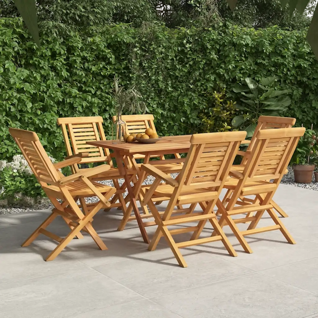 Sedie da Giardino Pieghevoli 6pz 56x63x90cm Legno Massello Teakcod mxl 100247