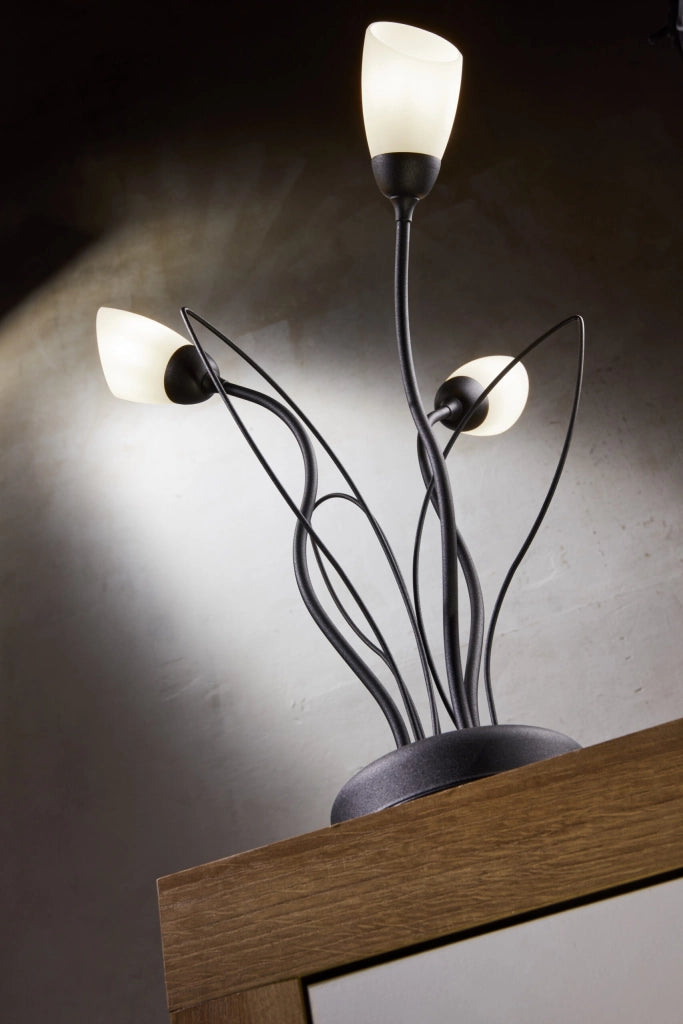 Lampada da tavolo GLORIOSA nera opaca 3xG9 14W Jupiter
