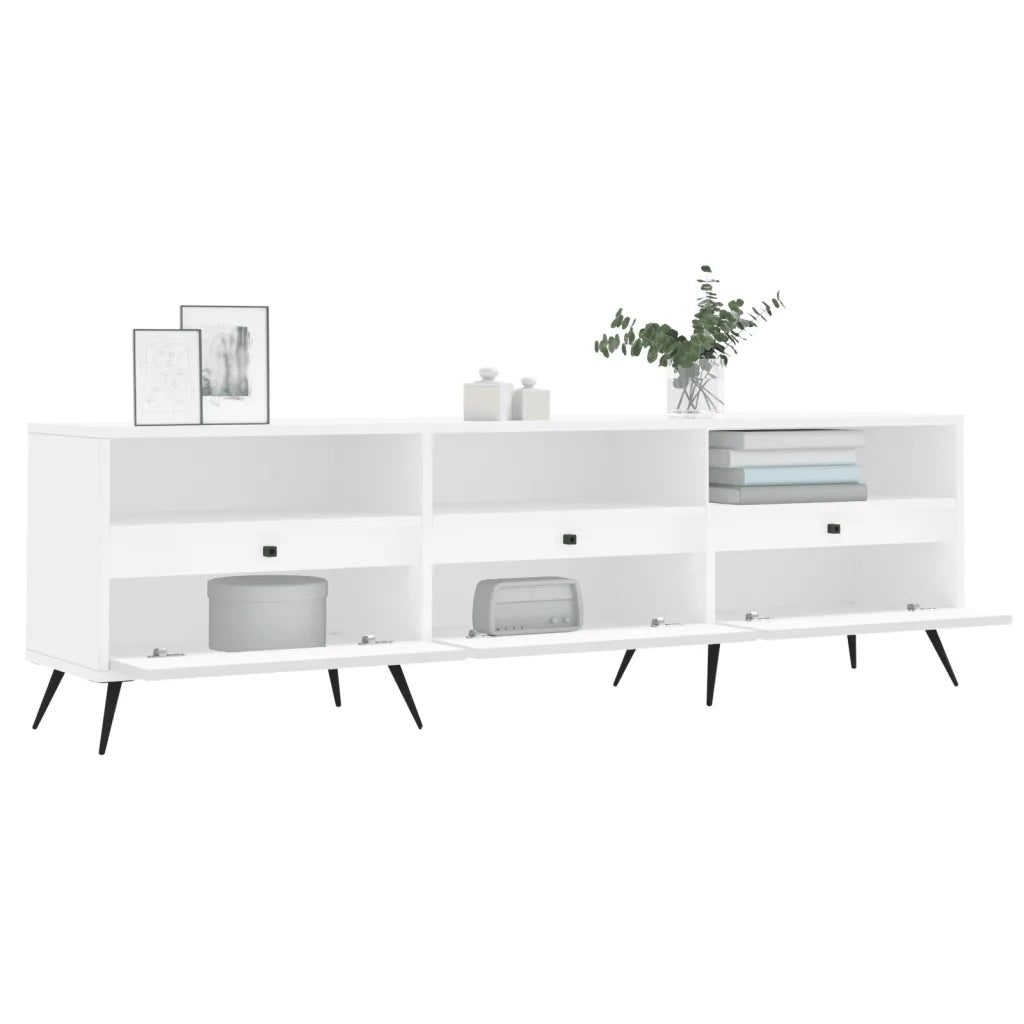 Mobile Porta TV Bianco 150x30x44,5 cm in Legno Multistrato 831252