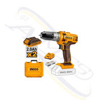 TRAPANO AVVITATORE 20V CON 2 BATTERIE E ACCESSORI INGCO CIDLI201452E