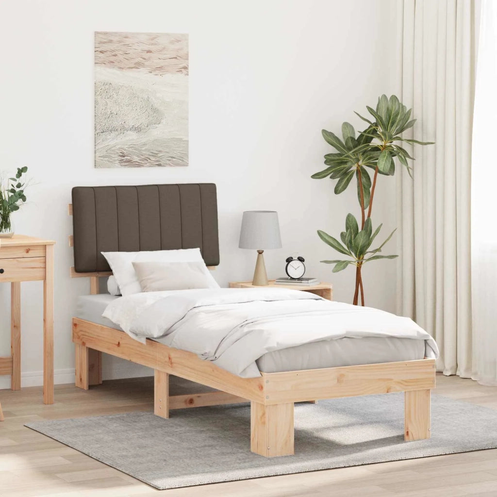 Letto con Testiera Rivestita Talpa 75 x 190 cm Pino massello 877532